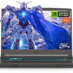 MSI Thin 15.6 inch 144Hz FHD Thin Bezel IPS Gaming Laptop, AMD Ryzen 5 7535HS, NVIDIA GeForce RTX 4060 -Window 11, w/HDMI Cable (2025) (32GB RAM | 2TB PCIe SSD)