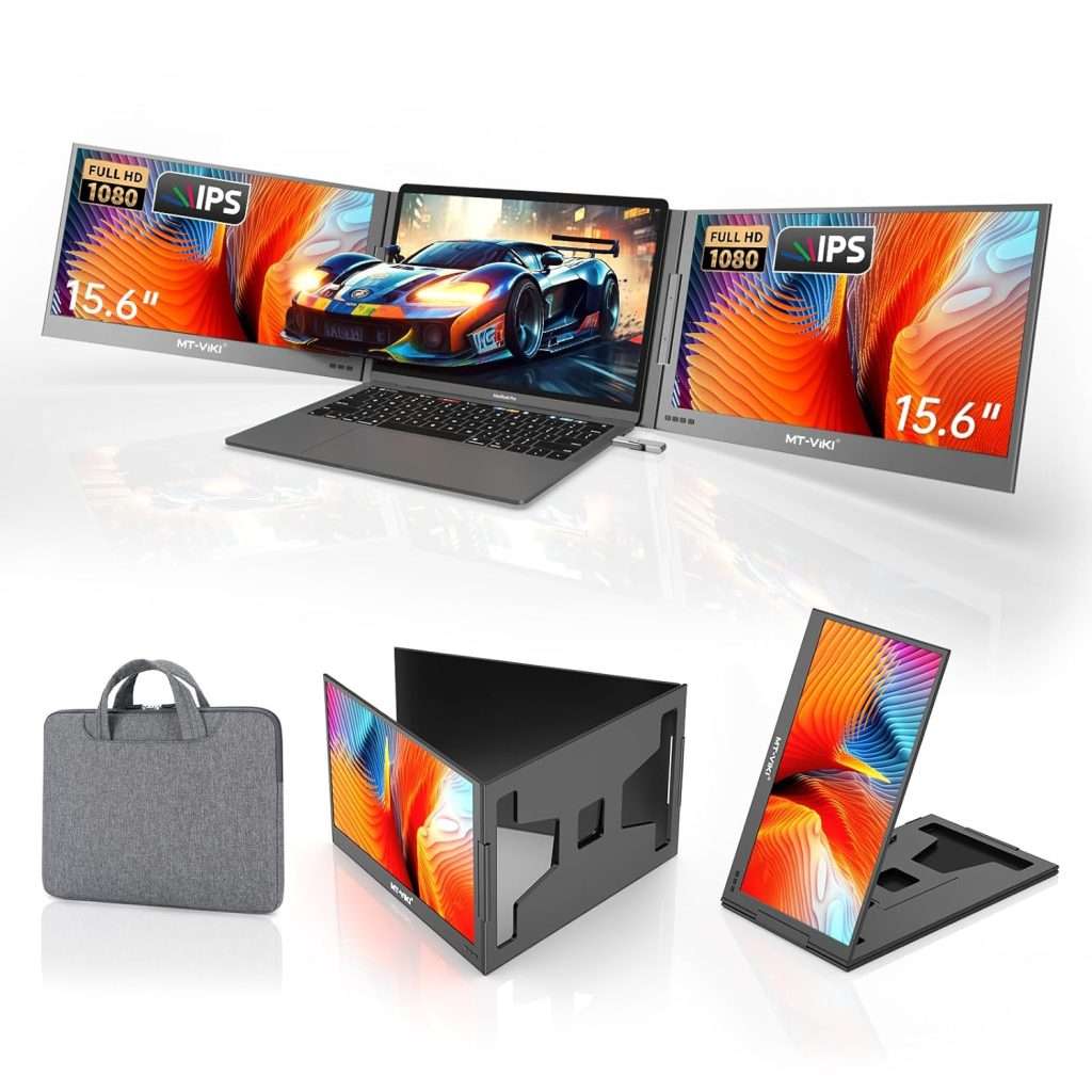 MT-VIKI 15.6″ Triple Laptop Screen Extender for Win/Mac (M1,M2, M3 ...