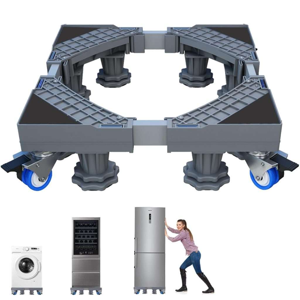 Multi functional Movable Washing Machine Base, Appliance Wheels with 4 ...