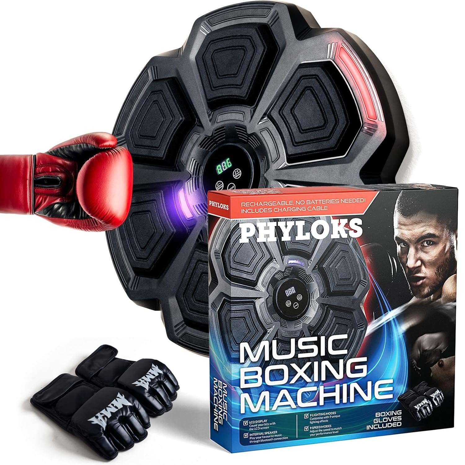 Music Boxing Machine, Smart Music Boxing Machine Kids & Adults, Punching Machine, Musical Boxing Machine Wall Mounted, Boxing Gifts for Boys, Smart Boxing Machine, Boxing Music...