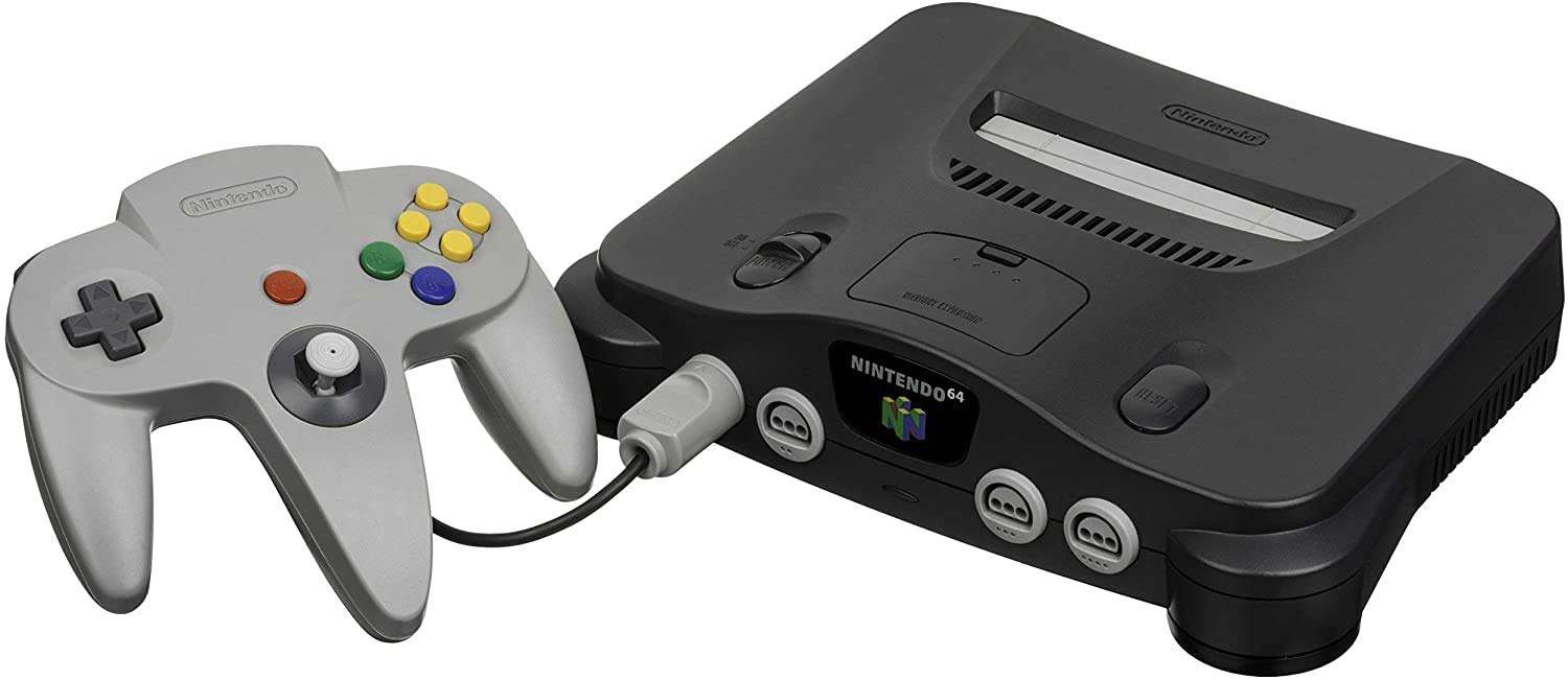 N64 Console with Controller and Mario