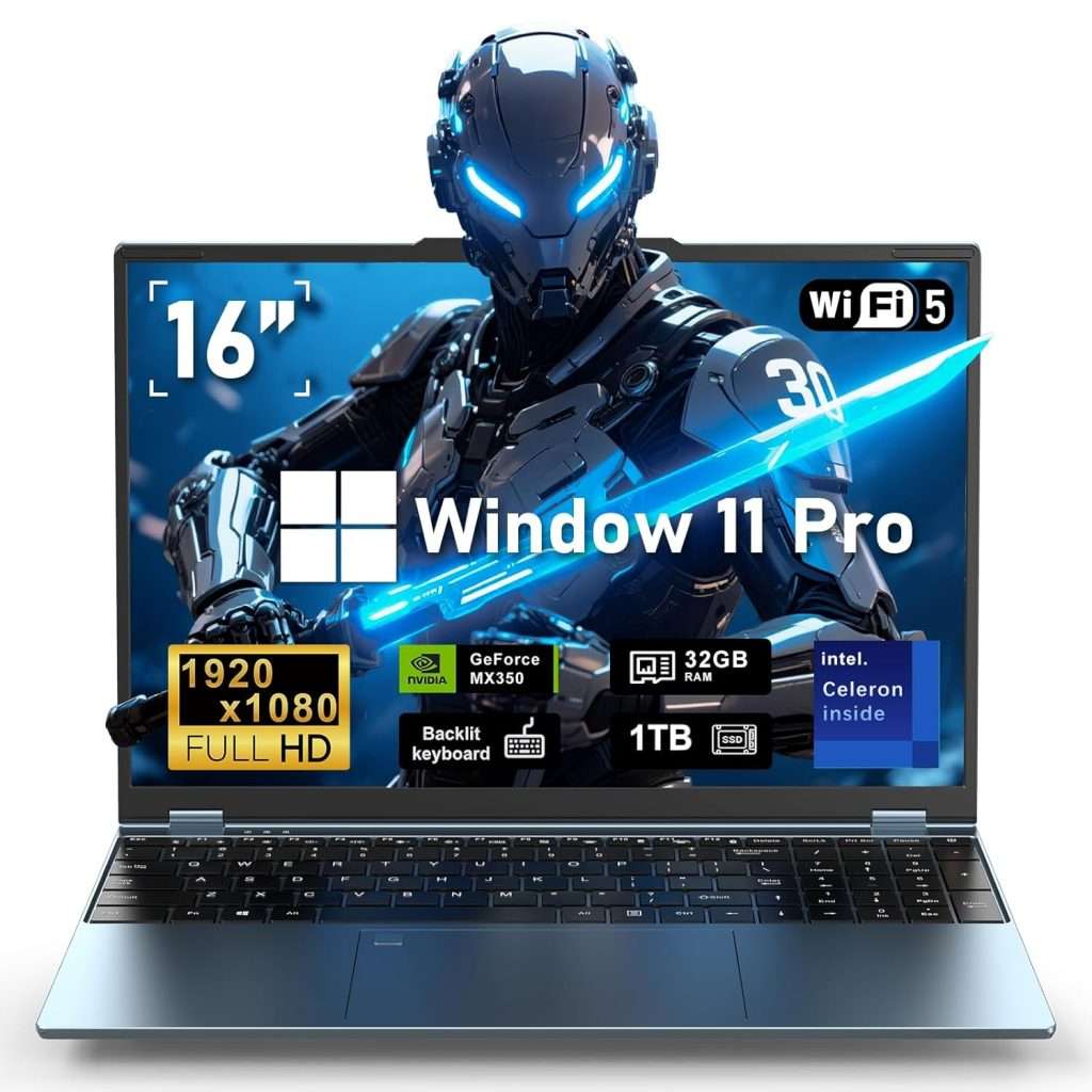 NAIKLULU Gaming Laptop, 16 Inch Laptop Computer,MX350 Graphics Laptop ...