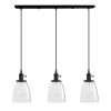 PathsOn Industrial Modern Vintage Loft Bar Kitchen 3 Lights Pendant Light Fittings Cluster Chandelier Glass Lampshade Hanging Ceiling Lamp Light Fixture for Living Room Dining...