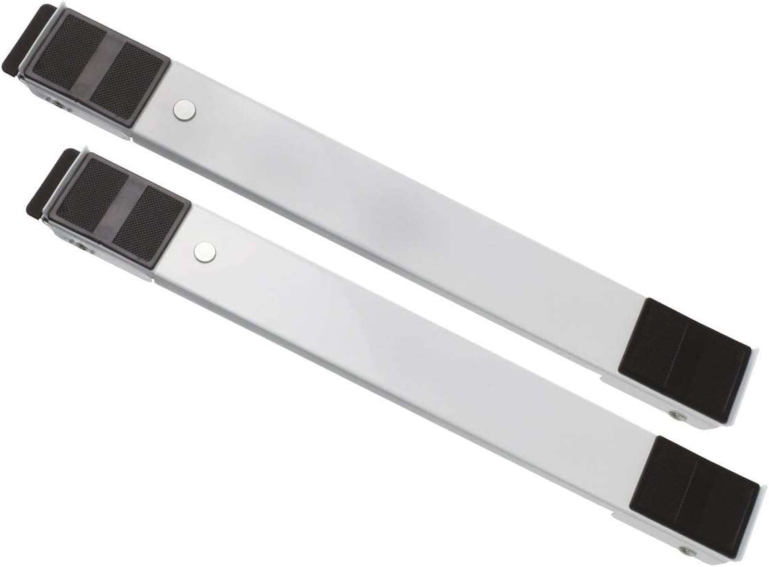 Paxanpax PLD1698 Universal Appliance Extension Arm Type Roller Movers 160kg Load Capacity, Wheels, Brake and Anti-Slip Cover Pack of 2, White, 40cm-63cm