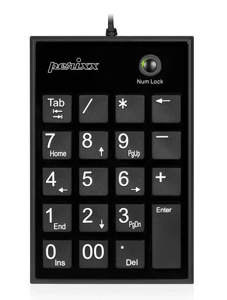 Tab Key Set Perixx PERIPAD-202UB, Numeric Keypad for Laptop – USB – Tab Key Feature ...