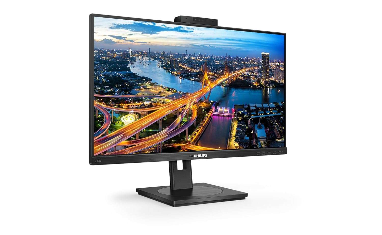 Philips 242B1-24 Inch FHD Monitor, 75Hz, 4ms, IPS, AdaptiveSync, Height Adjust, Speakers, USB Hub (1920 x 1080, 250 cd/m², HDMI/VGA/DP/USB-C)
