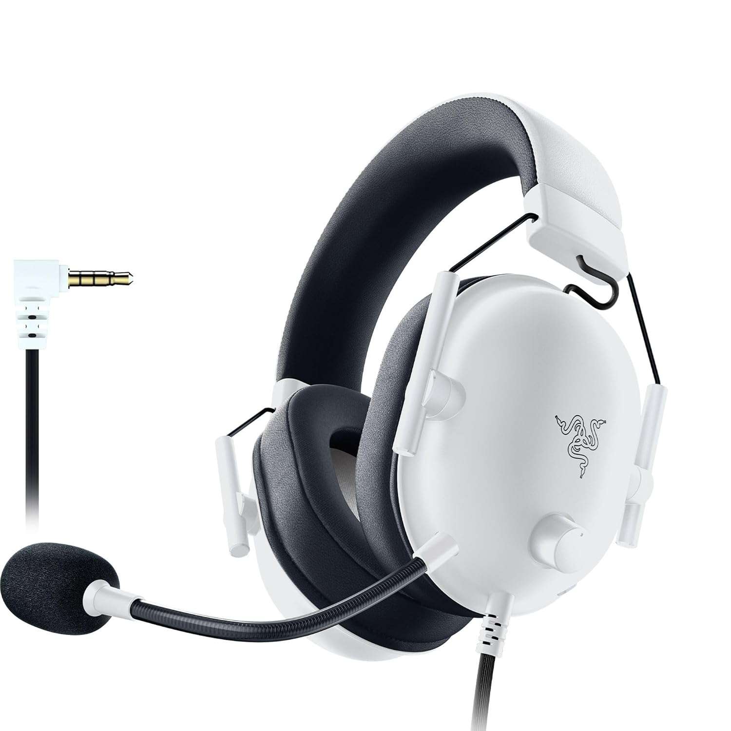 Razer BlackShark V2 X (PlayStation) - Wired e-sports headset for PlayStation 5 console (250g, cardioid microphone, 50mm drivers, passive noise cancellation, 3.5mm jack) White