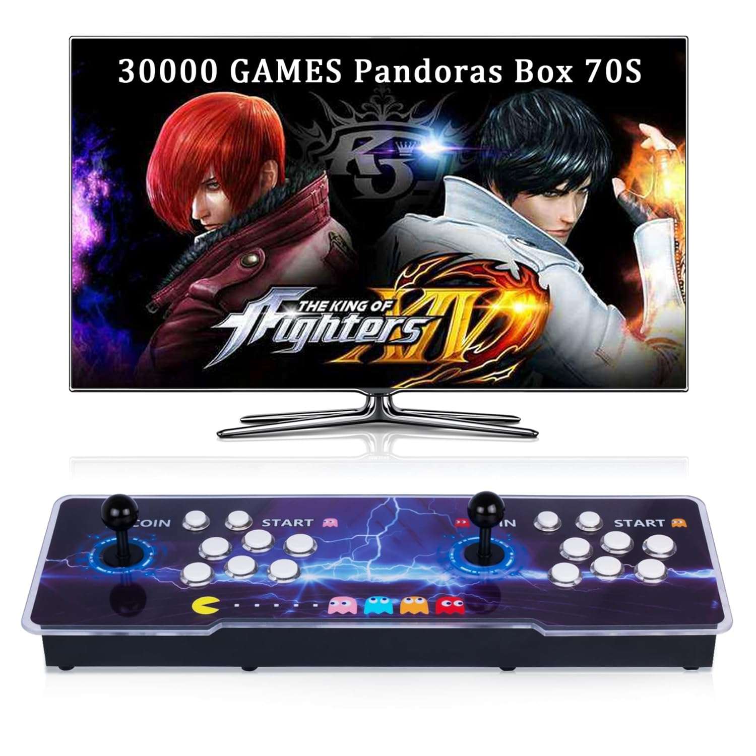 RegiisJoy【 20000 Games in 1 】 Pandora's Box 40S Arcade Game Console Retro Game Machine for PC & Projector & TV, 2-4 Players, 1280X720, 3D Games, Search/Hide/Save/Load/Pause...
