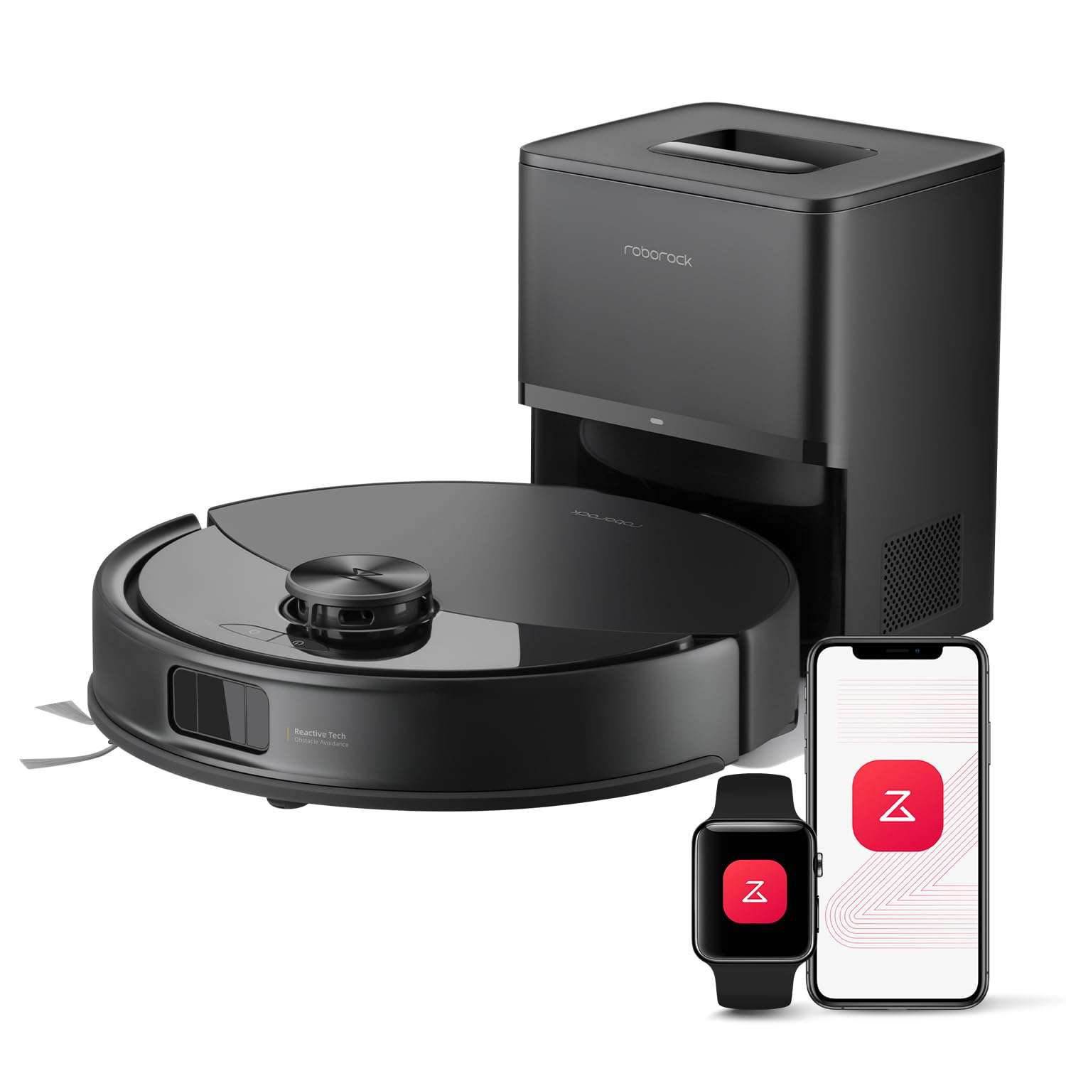 roborock Q10 S5+ Robot Vacuum, Self-Emptying, 10000Pa Suction, Up to 7 Weeks of Hands Free Cleaning, Dual Anti-Tangle Design, VibraRise 2.0&Auto Lifting Mopping System, Obstacle...