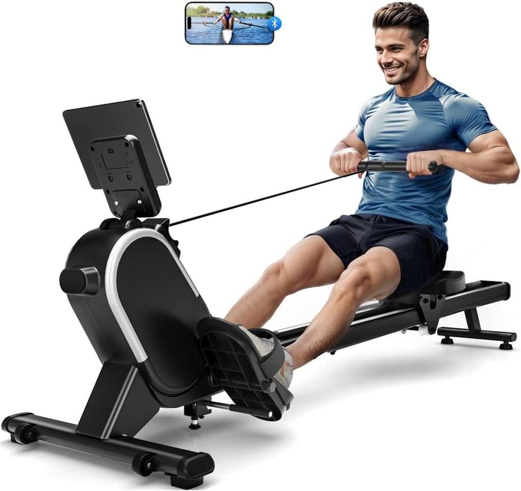 Rowing Timer Rowing Machine, MOSUNY Magnetic Rowing Machines for Home 350 LB Weight ...