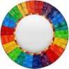 Sacred Remedy Round Rainbow Mosaic Wall Mirror | Colorful Glass Tile Decor | Bohemian Chic | Home/Bathroom Decor | Entryway Mirror | Pride