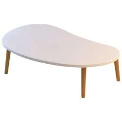 SCBTGKLN Small Oval Coffee Table, Modern Coffee Table, White Coffee Tables for Small Space, Unique Simple Oval Center Table for Living Room Home Office Easy Assembly, 15.7"x...