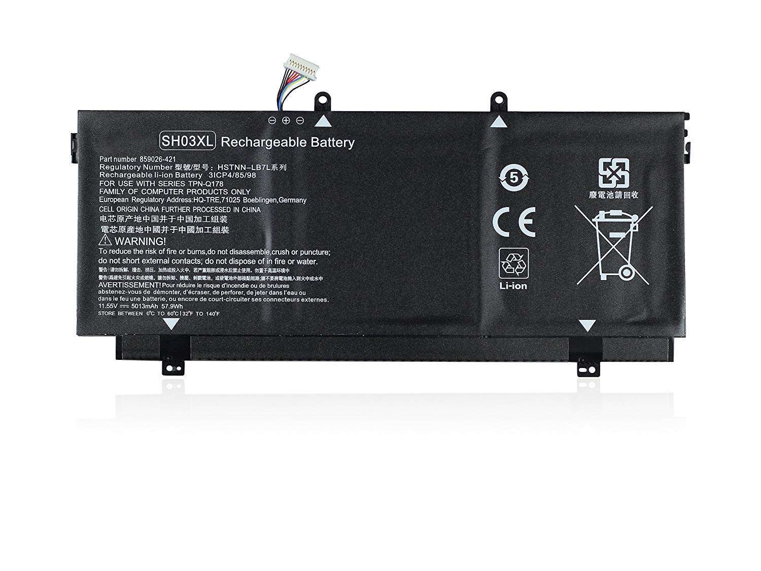 SH03XL TPN-Q178 Laptop Battery Replacement for HP Spectre X360 13-AC001NA AC013DX AC033DX AC037TU AC052NA AC028TU 13-AB0XX 13-AB001 13-AB099 13T-AB000 13-W000 13-W0XX 13-W003NO...