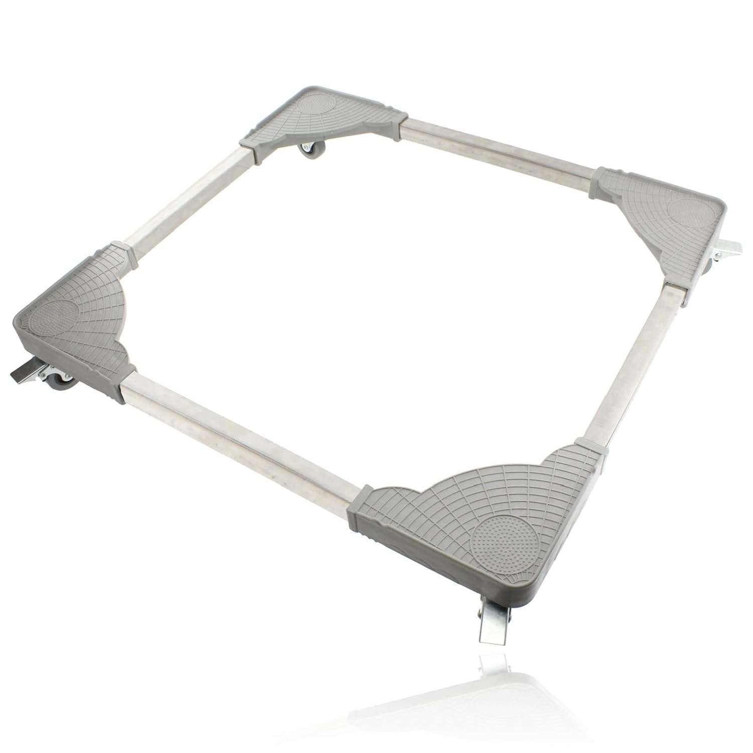 SPARES2GO Universal Appliance Wheels Adjustable Fridge Freezer Washing Machine Stand Trolley (100KG Load)