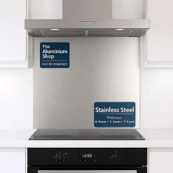 Stainless Steel Brushed Kitchen Splashback 0.9mm Thick Cooker Hob Wall – Multiple Size Options (500mm x 800mm)