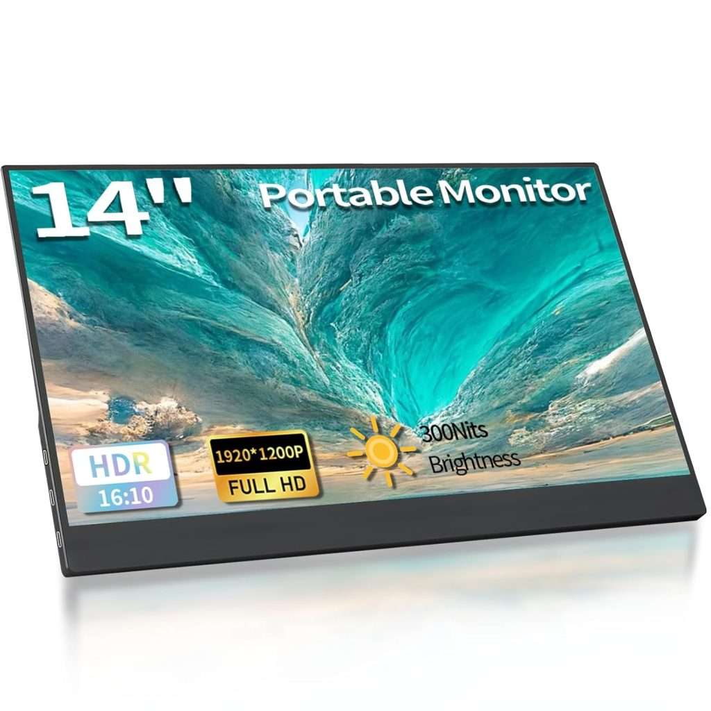 StarXnDa Portable Monitor 14 Inch Ultra Slim IPS FHD 1920x1200p Second ...