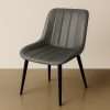 Status Dining Chairs, Leisure PU Leather Dining Chairs with Padded Seat and Metal Legs for Dining Room, Living Room, Kitchen and Commercial Restaurant (1, Grey, STD)