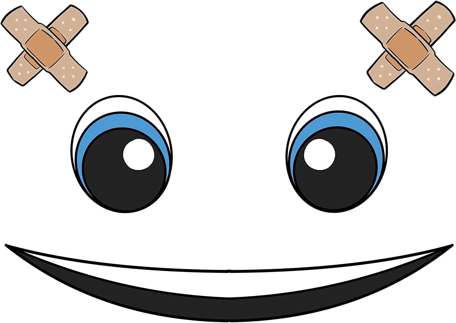 Sticker Face Eyes for Dusting Robot Mower Robot Mop Thermomix Vacuum Cleaner Robot Sticker Set Robot (Friendly boy)