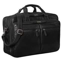 STILORD 'Gigantus' XXL Briefcase Leather Laptop Bag 17.3 inch to 19 inch Geuine Cowhide Leather