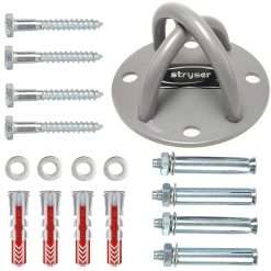 Stryser Maxbolt Wall and Ceiling X-mount Anchor for suspension trainer straps gymnastics Olympic rings yoga swing battle rope boxing equipment body weight strength training