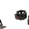 Sunny Health & Fitness Foldable Manual Treadmill, Compact Cardio Fitness + Locking Collar Clamps with Quick Release for Olympic Barbells for Pro Training