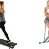 Sunny Health & Fitness Squat Assist Upright Row-N-Ride Rowing Machine, Horse Riding Machine - NO.077S and Foldable Treadmill, Manual Compact Mini Treadmill SF-T1407M