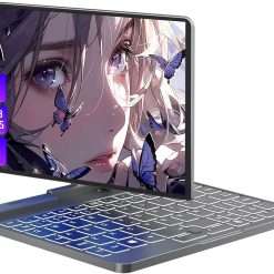 SZHUAGO 8-inch Small laptop/2-in-1 Touch Screen Mobile PC 2-axis Hinge 180° Rotation 780g / Alder Lake-N100/12GB DDR5/Windows 11 Office 2019/with Stylus (12+256G)