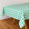 Talking Tables Fabric Large Green Checkered Gingham Tablecloth Recycled Cotton Rectangle, Reusable and Washable Table Cover for Alfresco Dining, Buffets, Weddings & Parties and...
