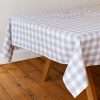 Talking Tables Fabric Large Grey Checkered Gingham Tablecloth Recycled Cotton Rectangle, Reusable and Washable Table Cover for Alfresco Dining, Buffets, Weddings & Parties and...