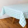 Talking Tables Fabric Large Mint Green Checkered Gingham Tablecloth Recycled Cotton Rectangle, Reusable and Washable Table Cover for Alfresco Dining, Buffets, Weddings & Parties...