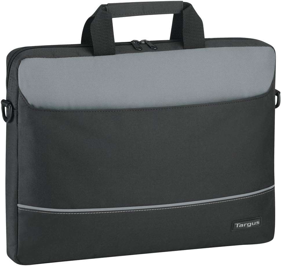 Targus Intellect Topload Travel and Commuter Messenger Bag with Shoulder Strap for 15.6-Inch Laptop, Black (TBT238EU)