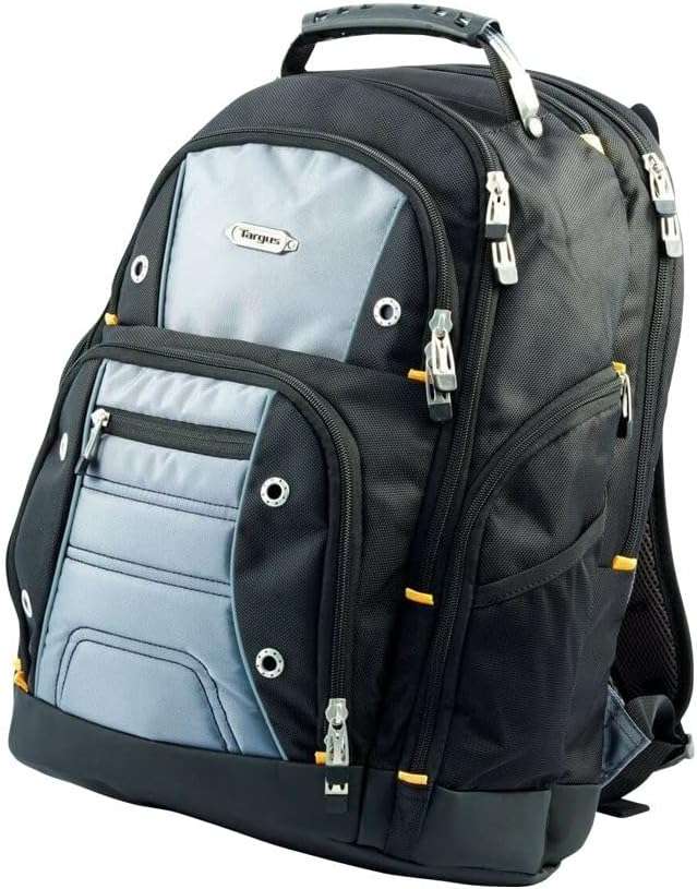 Targus Laptop Backpack, Fits Laptops up to 16", Drifter II Laptop Backpack with Padded Straps and Laptop Compartment, 2-Water Bottle Pockets - Black/Grey