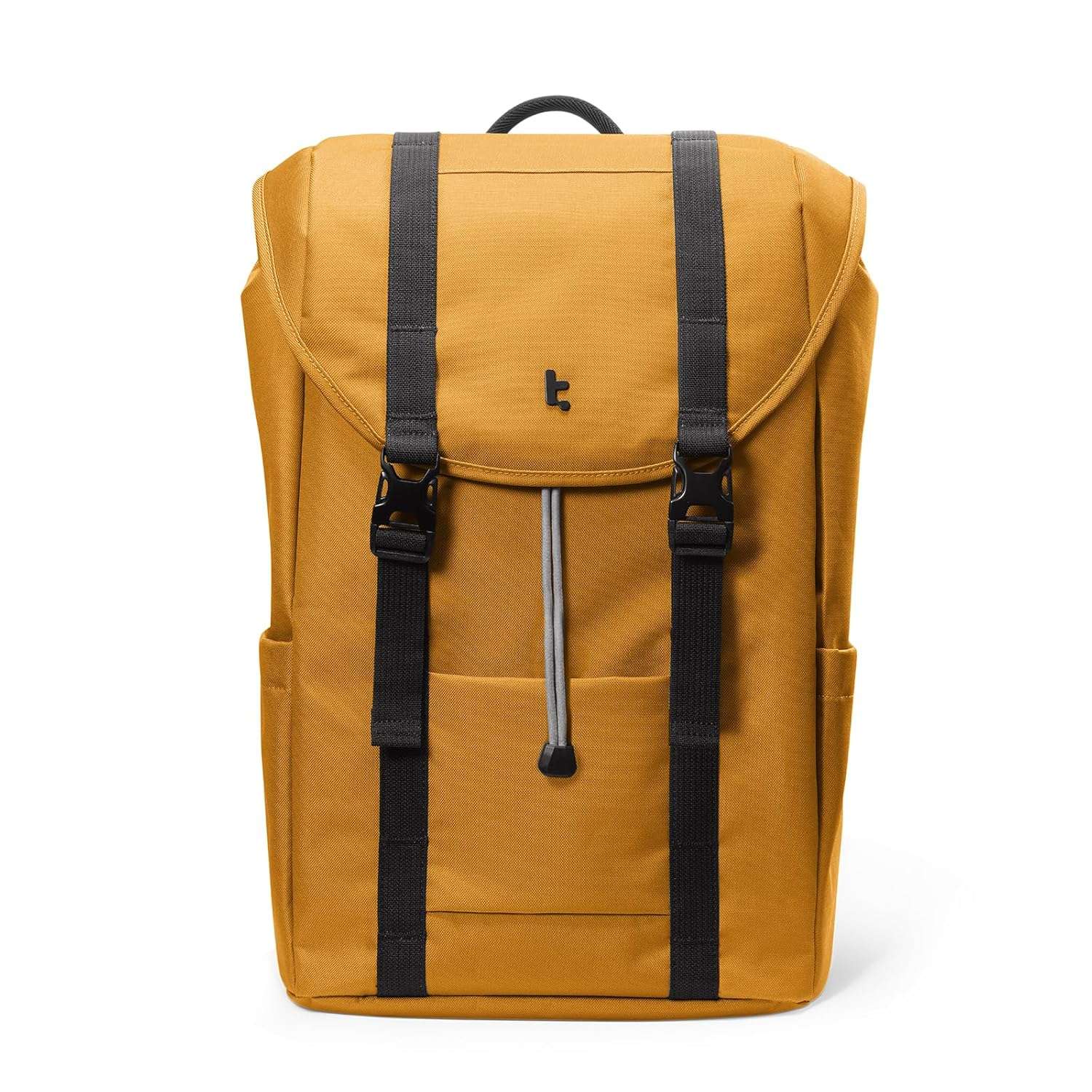 tomtoc 13-15.6 inch Flap Laptop Backpack, Vintage Unisex Lightweight, Water-Resistant Travel Casual Daypack, Work-pack Rucksack for 15.6 inch Laptop, 22L, Yellow