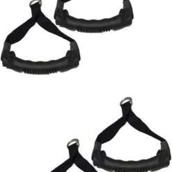 Toyvian D Ring Pull Rope Handles for Strength Training Durable Pulldown Rope Grip with Non Slip Pattern Compatible with Home Gym and Cable Machines Black Fitness Arm Workout