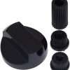 Ufixt Fits Hotpoint, Howdens, Hygena, Indesit, Lamona and LG Universal Cooker/Oven/Grill Control Knob And Adaptors Black
