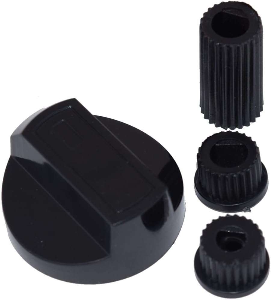 Ufixt Fits Hotpoint, Howdens, Hygena, Indesit, Lamona and LG Universal Cooker/Oven/Grill Control Knob And Adaptors Black