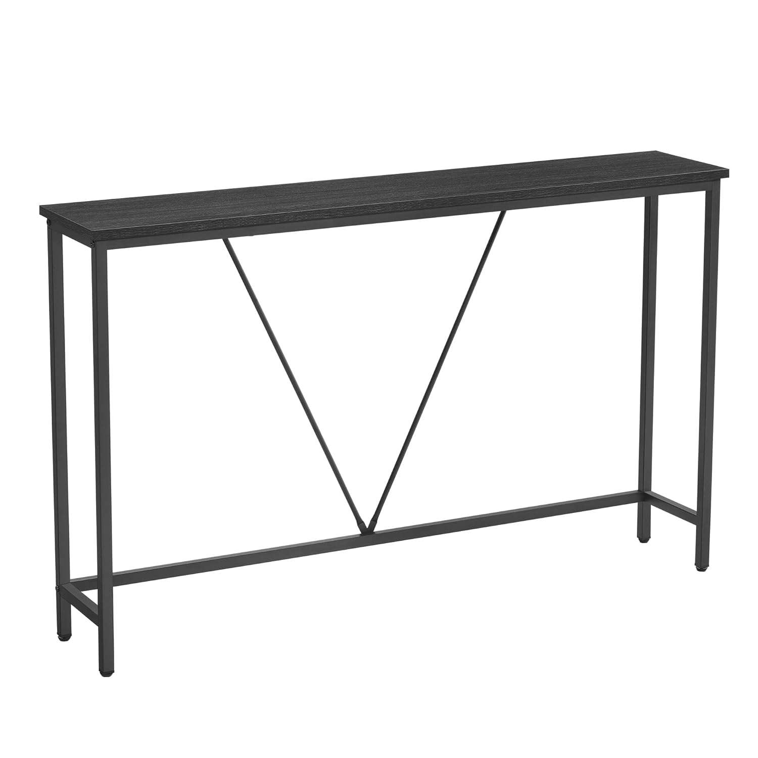 VASAGLE Console Table for Hallway, Slim Sofa Table for Living Room, Hallway Table, Easy Assembly, Charcoal Grey and Ink Black LNT020B04