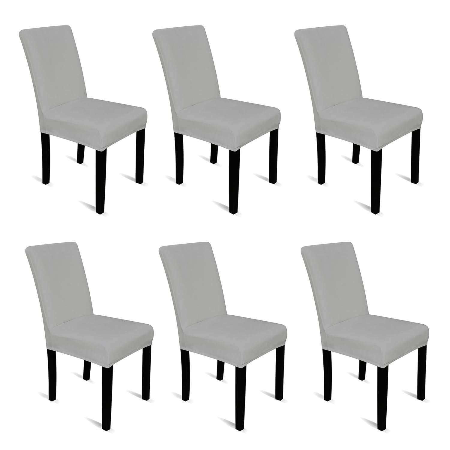 Velvet Dining Chair Covers Stretchable Spandex High Back Dining Chair Slipcovers Removable & Washable Seat Protector for Dining Room, Living Room Wedding, Hotel & Banquet,...