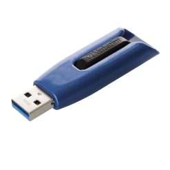 VERBATIM Store 'n' Go V3 MAX USB-Stick - USB-3.2 Gen 1-64GB - memorystick with sliding-mechanism - SuperSpeed-interface - external storage for laptop notebook and co - blue/black