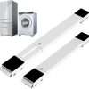 Washing Machine Base with Brake, Extendable Appliance Rollers Refrigerator Heavy Duty Load 300kgs for Washer, Dryer, Refrigerator (White)