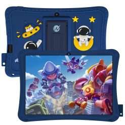 WeTap Kids Android Tablets丨Android 11 Tablet for Kids 2+32 GB Toddler Tablet,WiFi 5.0 Parental Control with Kid-Proof Case,1024x600 IPS Touch Screen Dual Camera (Blue)