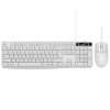 Wired Keyboard and Mouse Combo, Full-Sized Ergonomic Computer Keyboard and Optical Wired Mouse for Windows, Mac OS Desktop/Laptop/PC-White