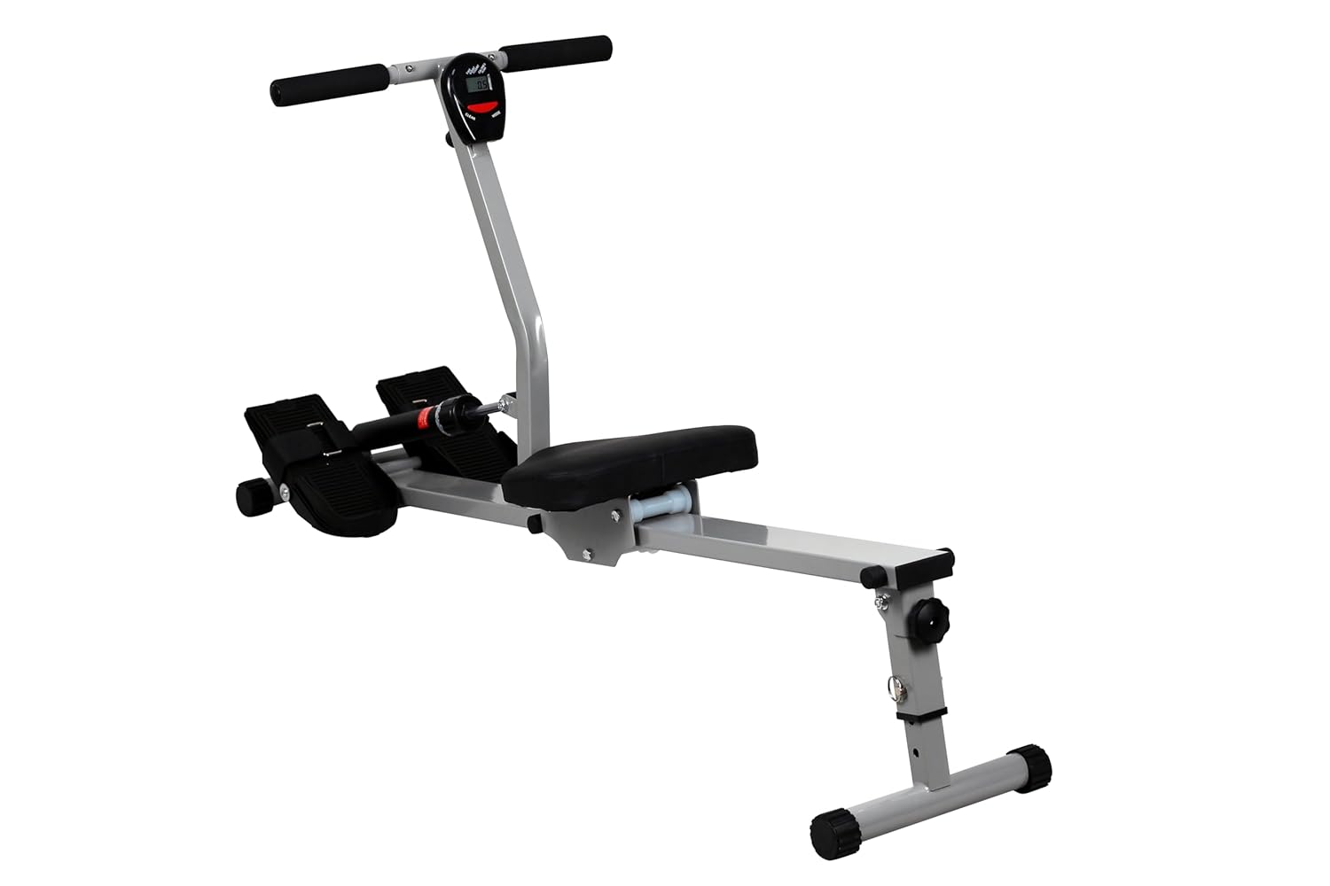 XS Sports R090 Home Rowing Machine, Folding with 12 Level Hydraulic Adjustable Resistance, Ultra Quiet, LCD Computer, Full Body Fitness Rower