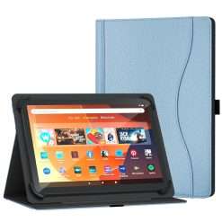 XunyLyee Universal 11 10 inch Tablet Case for DOOGEE A9/ HotLight Tablet 10.1 Inch Case, Multi-Angle Viewing Stand Cover with Pocket for 9.6-11 Inch Android Tablet, Sky Blue