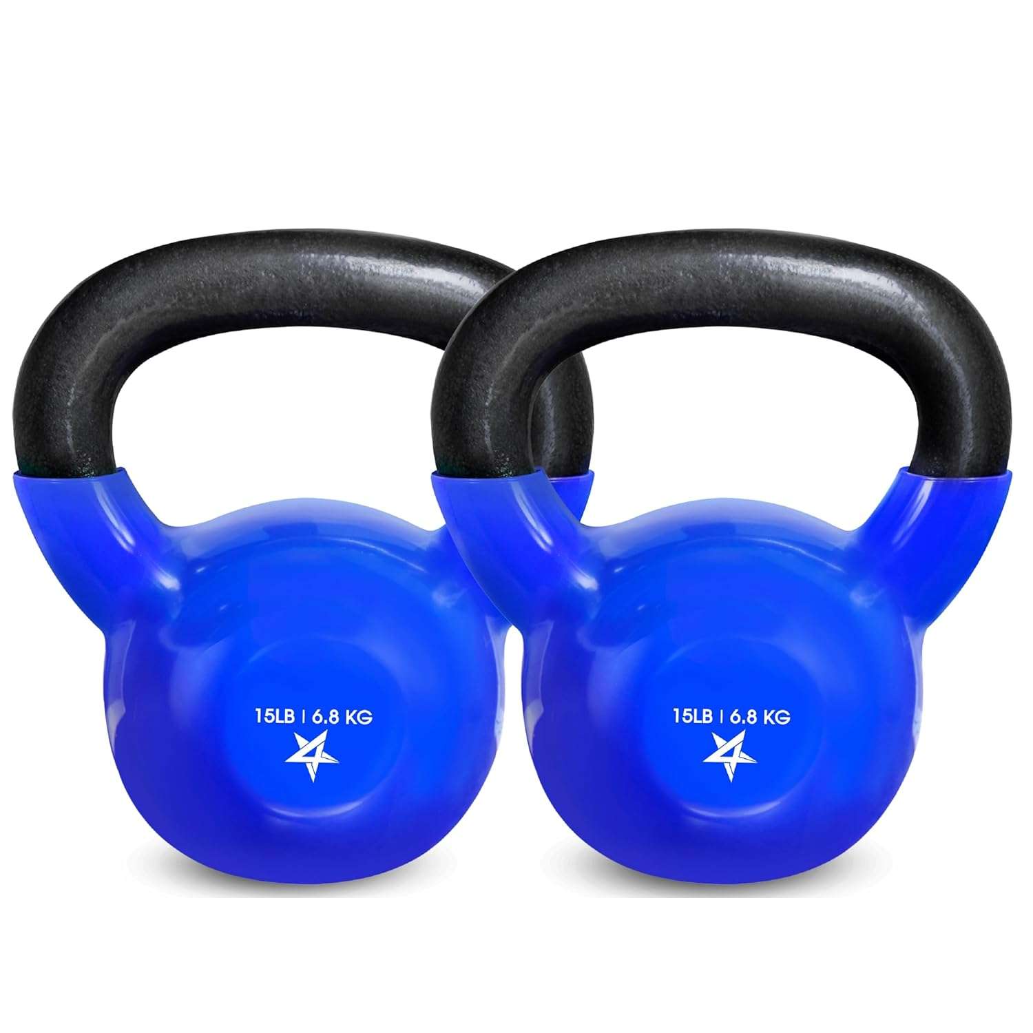 Yes4All Kettlebell Vinyl Coated Cast Iron – Great for Dumbbell Weights Exercises, Full Body Workout Equipment Push up, Grip Strength and Strength Training, PVC