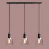Yosoan Industrial Vintage Victorian Loft Bar 3 Way Pendant Light Fittings,Glass Chandelier, Hanging Ceiling 3 Lights Fixture for Kitchen Dining Room Living Room Restaurant Cafe...