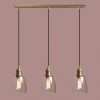 Yosoan Lighting Industrial Vintage Loft Bar 3 Way Pendant Light Fittings Chandelier,Hanging Ceiling 3 Lights Fixture for Kitchen Island Dining Room Living Room Restaurant Cafe...