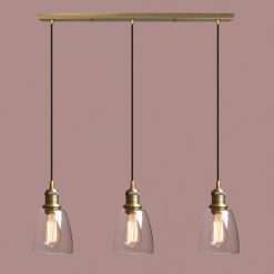 Yosoan Lighting Industrial Vintage Loft Bar 3 Way Pendant Light Fittings Chandelier,Hanging Ceiling 3 Lights Fixture for Kitchen Island Dining Room Living Room Restaurant Cafe...