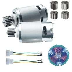 2PCS 24 Volt RS555 35000RPM High-Speed 7R Motor (19T) for Fisher Price Power Wheels Kids Ride On Car Upgrade,Pair of 12V&18V&20V&24V RS555 19T Motor for Kid's Kid's Ride On...
