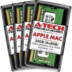 A-Tech 32GB Kit (4 x 8GB) for Apple iMac (Mid 2017 Silver) 27-Inch 5K Retina 4-Core Intel Core i5 Core i7 - MNE92LL/A MNEA2LL/A MNED2LL/A iMac18,3 A1419 (EMC 3070) - DDR4...